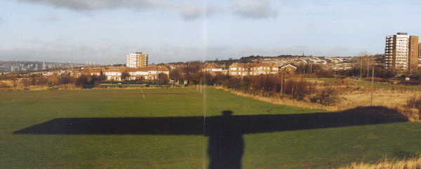 Shadow of 'Angel of the North'  over Newcastle © Vic Gerhardi 2004