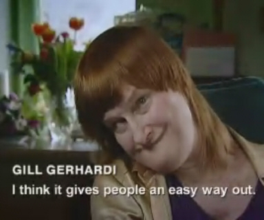Gill giving interview